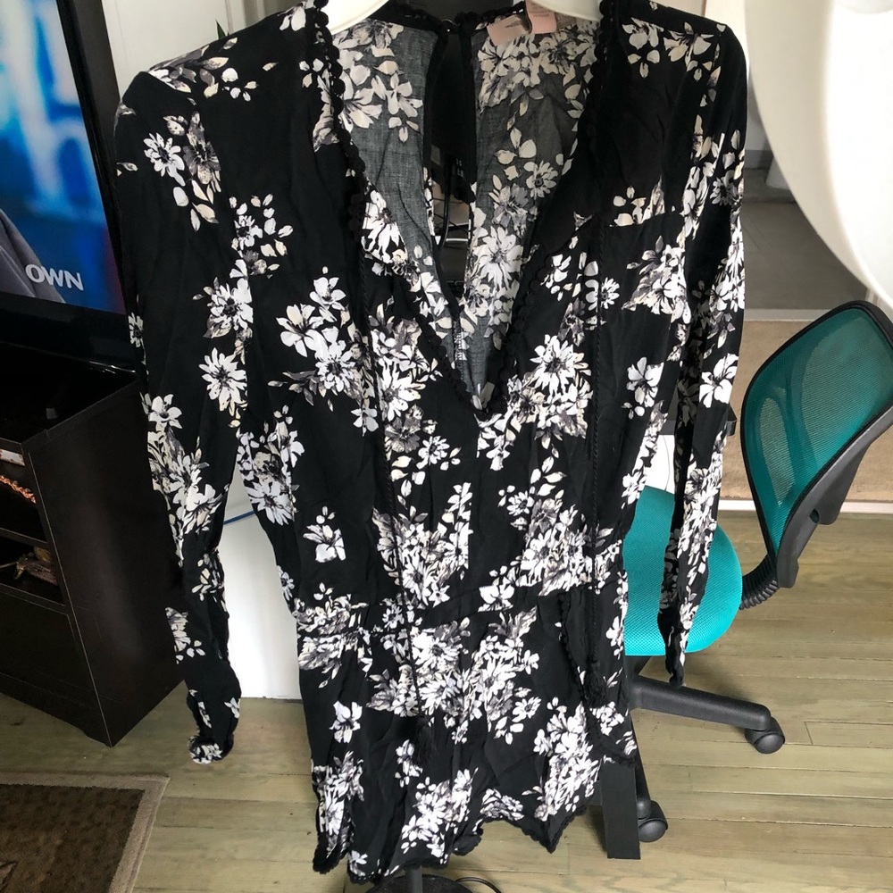 Floral Long Sleeve  Romper